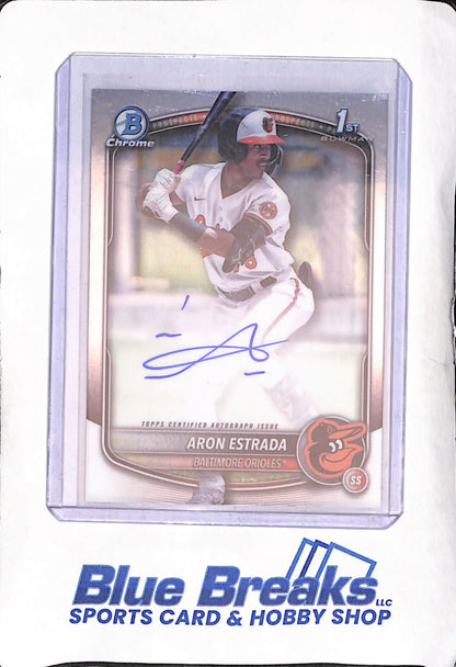 2025 Bowman Chrome - Aron Estrada - 1st Bowman Autograph - Baltimore Orioles - #CPA-AES