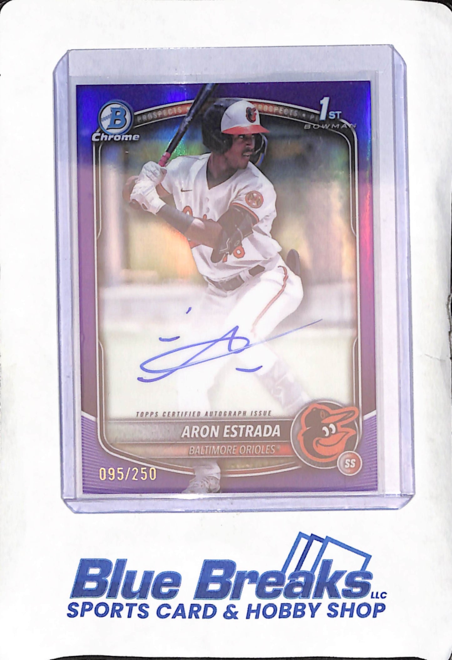 2025 Bowman - Aron Estrada - 1st Bowman Chrome Purple Autograph - /250 - Baltimore Orioles - Baseball - #CPA-AES