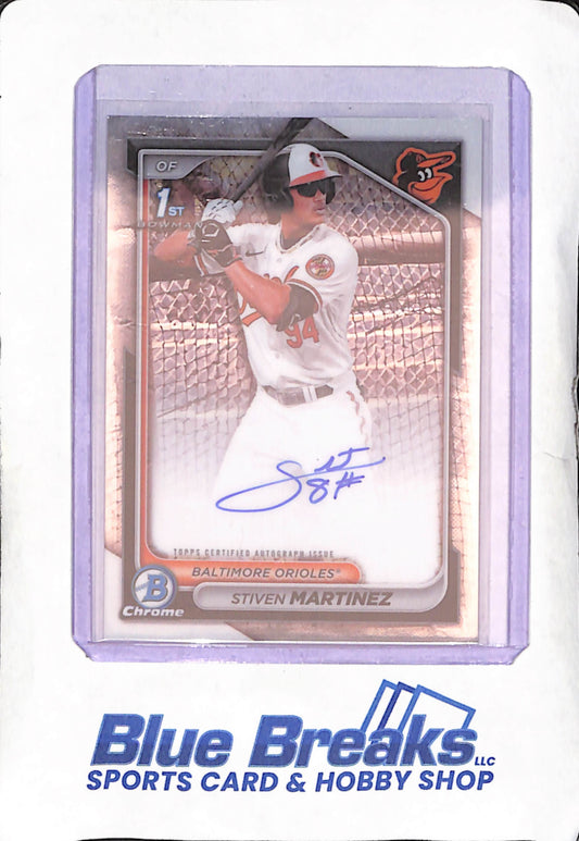 2024 Bowman Chrome - Stiven Martinez - 1st Bowman Autograph - Baltimore Orioles - Baseball - #CPA-SM