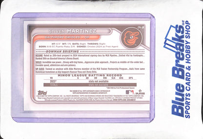 2024 Bowman Chrome - Stiven Martinez - 1st Bowman Autograph - Baltimore Orioles - Baseball - #CPA-SM