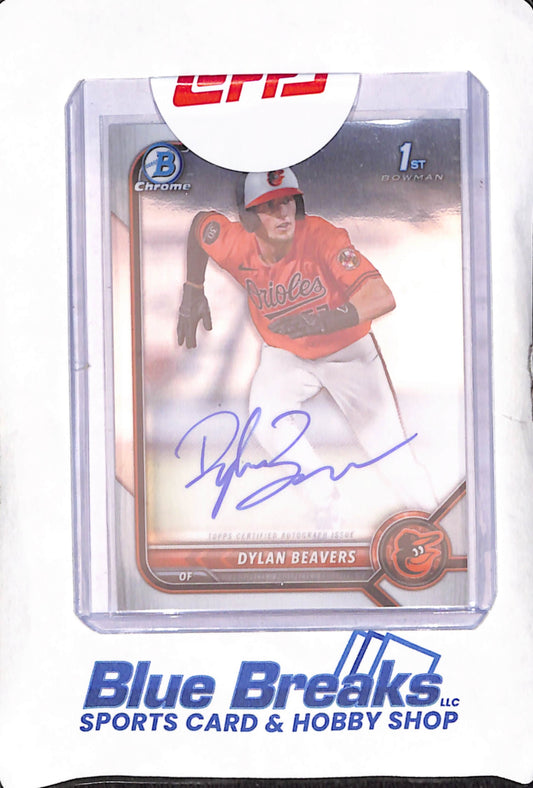 2022 Bowman Chrome - Dylan Beavers - 1st Bowman Autograph - Baltimore Orioles - Baseball - #CDA-DB