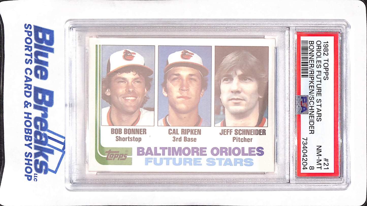 1982 Topps  - Bob Bonner - Cal Ripken - Jeff Schneider - Orioles Futures Stars - Baltimore Orioles - Baseball - #21