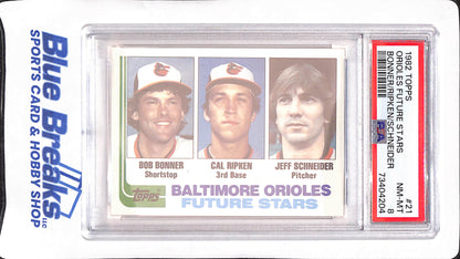 1982 Topps  - Bob Bonner - Cal Ripken - Jeff Schneider - Orioles Futures Stars - Baltimore Orioles - Baseball - #21