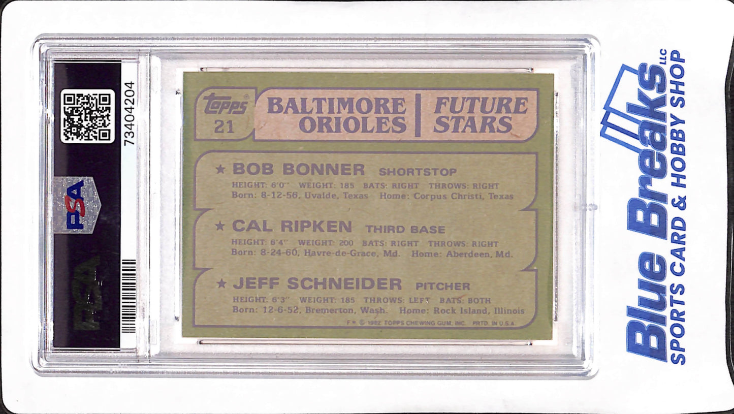 1982 Topps  - Bob Bonner - Cal Ripken - Jeff Schneider - Orioles Futures Stars - Baltimore Orioles - Baseball - #21