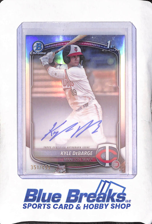 2025 Bowman Chrome - Kyle DeBarge - 1st Bowman Refractor - Autograph - 351/499 - Minnesota Twins - Baseball - #CPA-KD