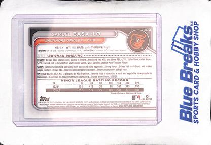 2024 Bowman Draft Chrome - Samuel Basallo - Fuchsia Lunar - 182/199 - Baltimore Orioles - Baseball - #BDC-128