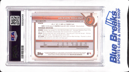 2022 Bowman Draft Chrome - Jackson Holliday - 1st Bowman Refractor - PSA 9 - Baltimore Orioles - Baseball - #BDC168