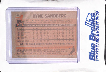 1983 Topps - Ryne Sandberg - RC - Chicago Cubs - Baseball - #83