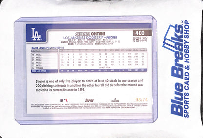 2025 Topps Series Two - Shohei Ohtani -  Black - 8/74 - Los Angeles Dodgers - Baseball - #400