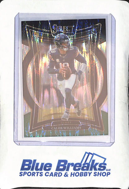 2024 Panini Select - Caleb Williams - Concourse Black & Green Shock - Chicago Bears - Football - #25