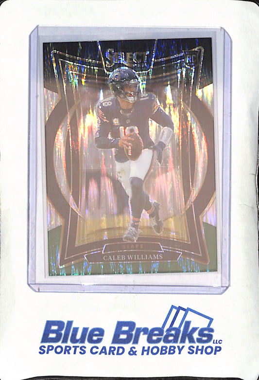 2024 Panini Select - Caleb Williams - Concourse Black & Green Shock - Chicago Bears - Football - #25