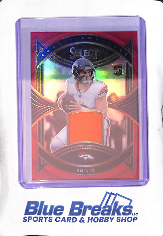 2024 Panini Select - red - Bo Nix - relic - RC - #RS-BNX - football - Broncos