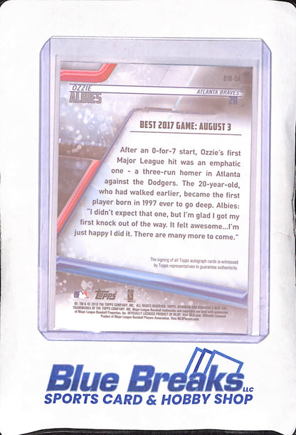 2018 Bowman's Best - Ozzie Albies - RC Autograph - Atlanta Braves - Baseball - #B18-OA