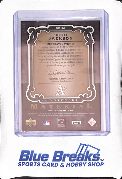 2007 Upper Deck Legendary Cuts - Reggie Jackson - Masterful Materials - Oakland Athletics - Baseball - #MM-RJ