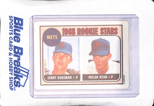 Topps World's Thinnest Porcelain Baseball Card - Nolan Ryan - Jerry Koosman - 1968 Mets' Rookie Stars - New York Mets - reprint - Baseball - #177