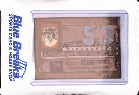2005 Donruss Playoff - Mike Schmidt - Biography Game Worn Relic - Philadelphia Phillies - Baseball