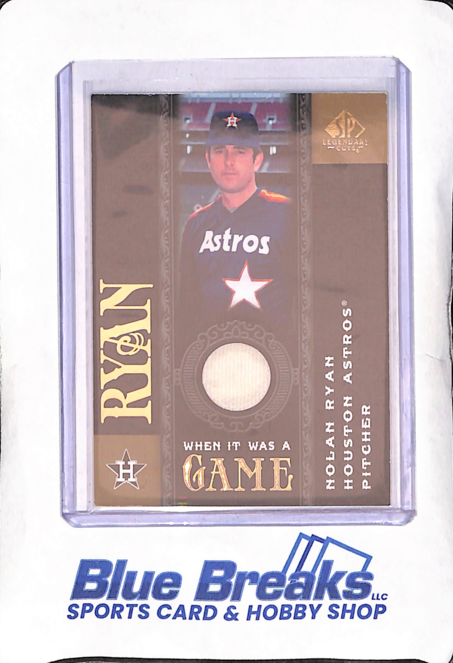2017 Upper Deck Legendary Cuts - Nolan Ryan - When It Was A Game Relic - Houston Astros - Baseball - #WG-NR