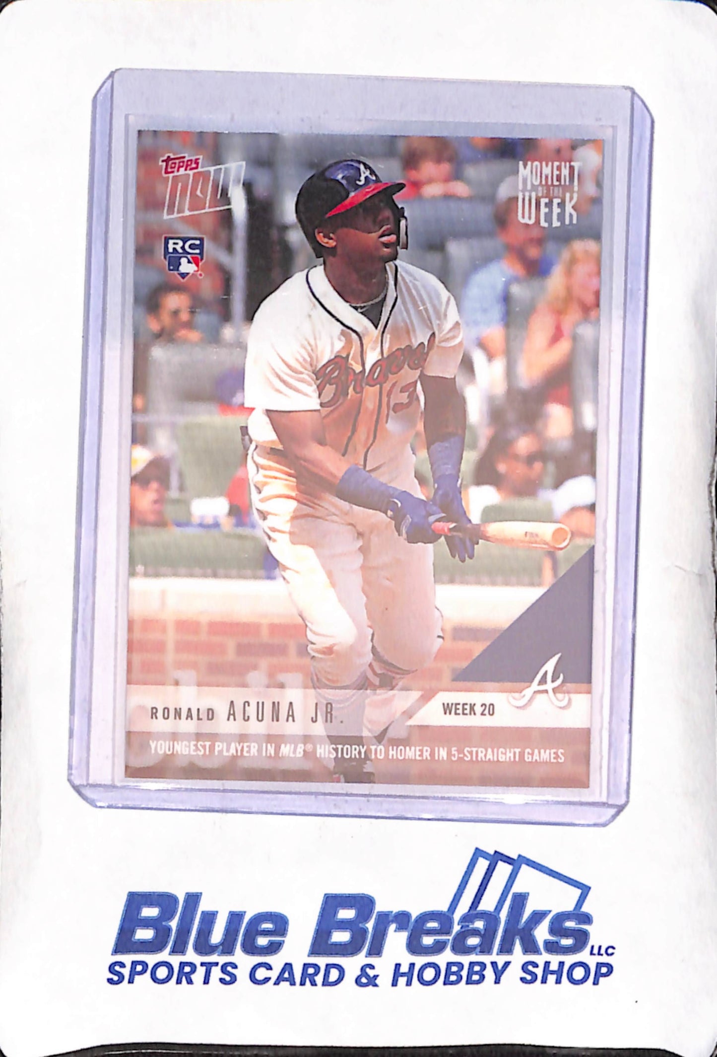 2018 Topps Now - Ronald Acuna Jr - Week 20 Moment of the Week - RC - Atlanta Braves - Baseball - #MOW-20