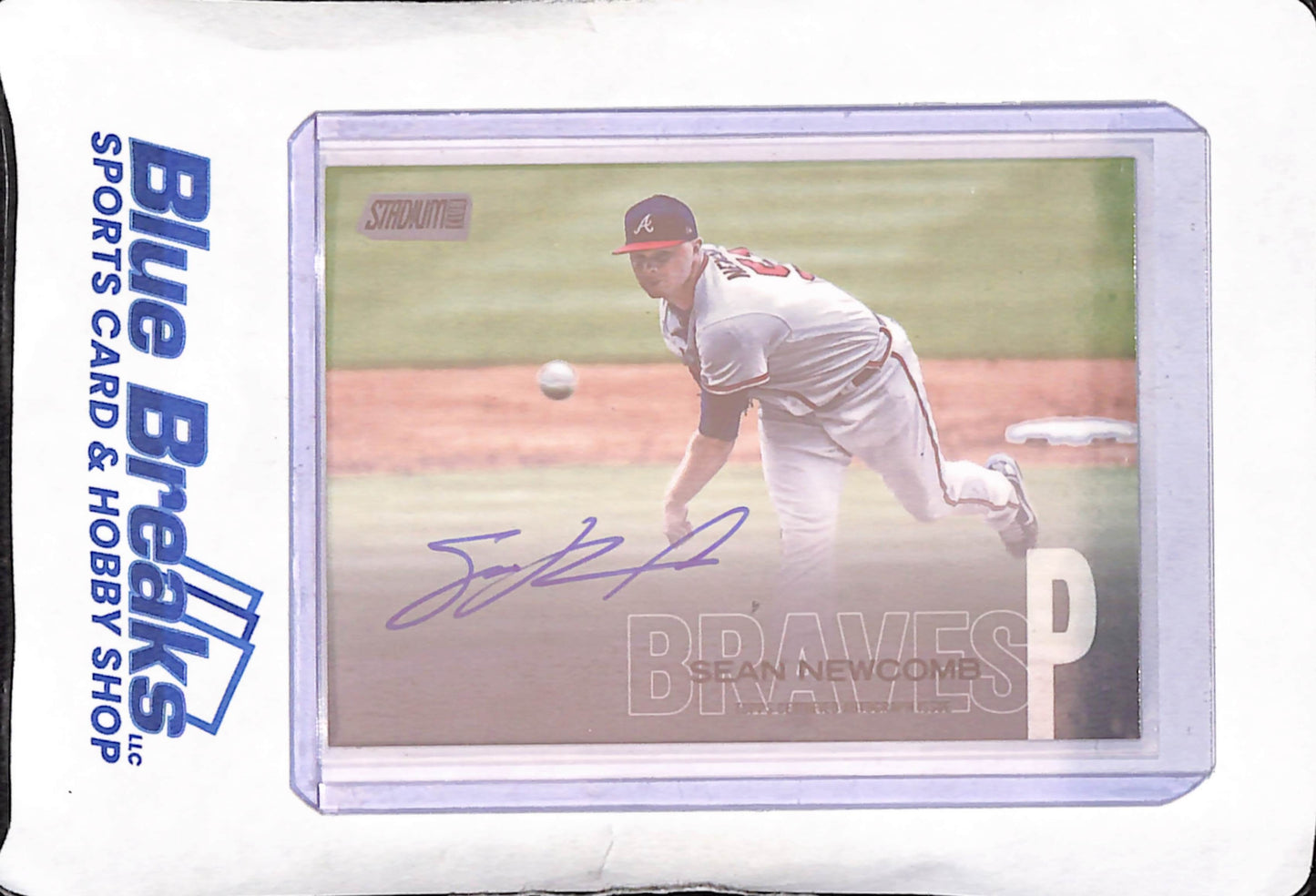 2018 Topps Stadium Club - Sean Newcomb - Autograph - 23/50 - Atlanta Braves - Baseball - #SCA-SN