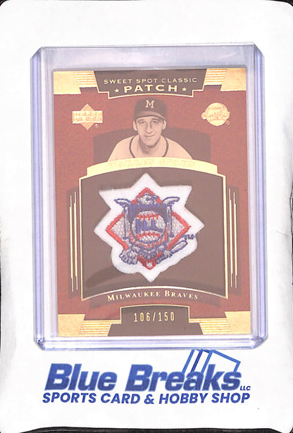 2004 Upper Deck Sweet Spot - Warren Spawn - Sweet Spot Classic Patch - Relic - 106/150 - Milwaukee Braves - Baseball - #SSP-WS