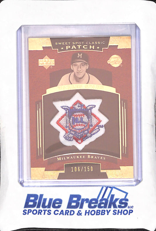 2004 Upper Deck Sweet Spot - Warren Spawn - Sweet Spot Classic Patch - Relic - 106/150 - Milwaukee Braves - Baseball - #SSP-WS