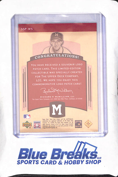 2004 Upper Deck Sweet Spot - Warren Spawn - Sweet Spot Classic Patch - Relic - 106/150 - Milwaukee Braves - Baseball - #SSP-WS