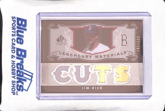 2007 SP Legendary Cuts - Jim Rice - Legendary Materials Quad Relic - 101/125 - Boston Red Sox - Baseball - #LM-JR2