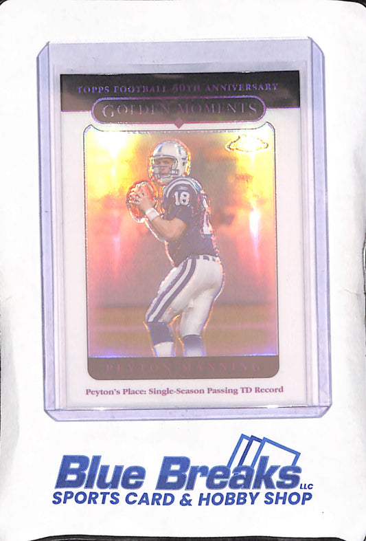 2005 Topps Chrome - Peyton Manning - 50th Anniversary Golden Moments - Indianapolis Colts - Football - #162
