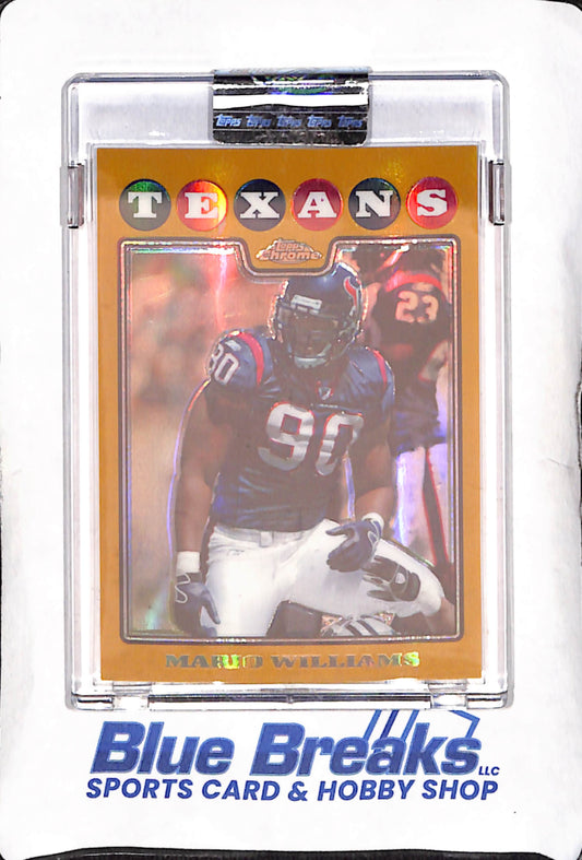 2008 Topps Chrome - Mario Williams - Gold Refractor - 142/199 - Houston Texans - Football - #TC108