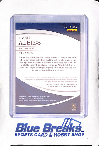 2018 Panini Immaculate - Ozzie Albies - Relic - 12/25 - Atlanta Braves - Baseball - #IS-OA