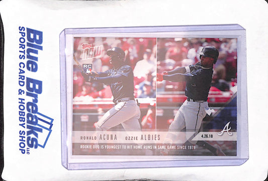 2018 Topps Now - Ronald Acuna Jr - Ozzie Albies - RC - April 26 - Atlanta Braves - Baseball - #130