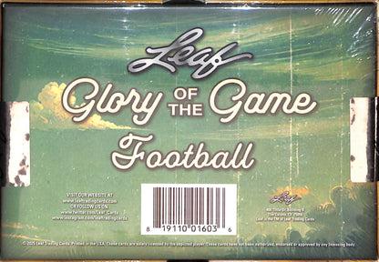 2025 Leaf Glory of the Game Football Hobby Box - Sealed Wax