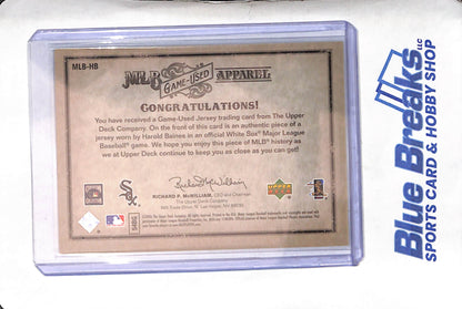 2006 Upper Deck - Artifacts - MLB Game Used Apparel - Silver Limited - Harold Baines - 137/200 - #MLB-HB - baseball - White Sox