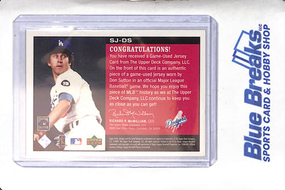 2001 Upper Deck - All-Star Game Salute - Don Sutton - game used jersey - #SJ-DS - baseball - Dodgers