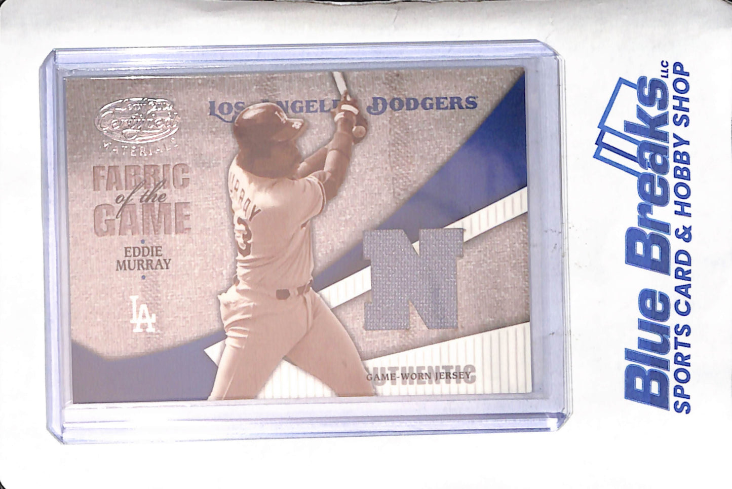 2004 Donruss - Leaf Certified Materials - Fabric of the Game - Eddie Murray - 058/100 - #FG-37 - baseball - Dodgers
