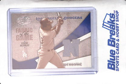2004 Donruss - Leaf Certified Materials - Fabric of the Game - Eddie Murray - 058/100 - #FG-37 - baseball - Dodgers