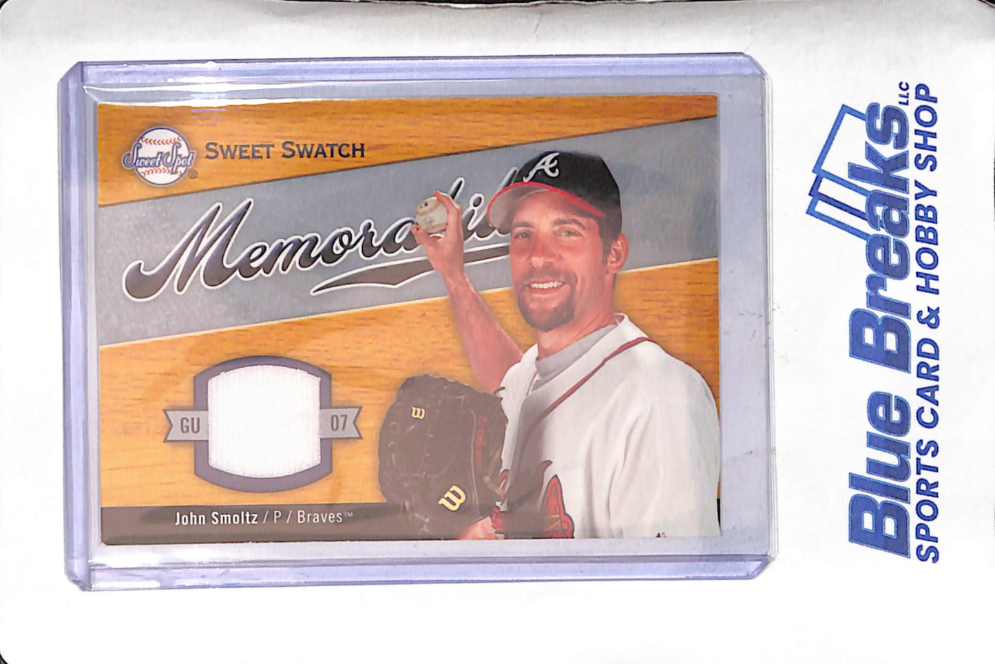 2007 Upper Deck - Sweet Spot - Sweet Swatch - John Smoltz - #SW-SM - baseball - Braves