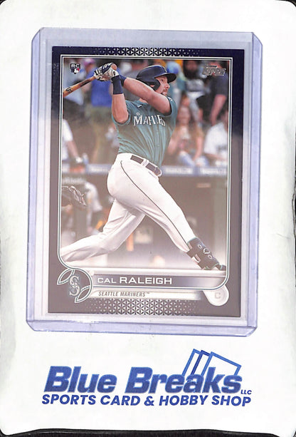 2022 Topps - Series One - Royal Blue - Cal Raleigh - RC - #277 - baseball - Mariners