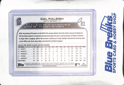 2022 Topps - Series One - Royal Blue - Cal Raleigh - RC - #277 - baseball - Mariners