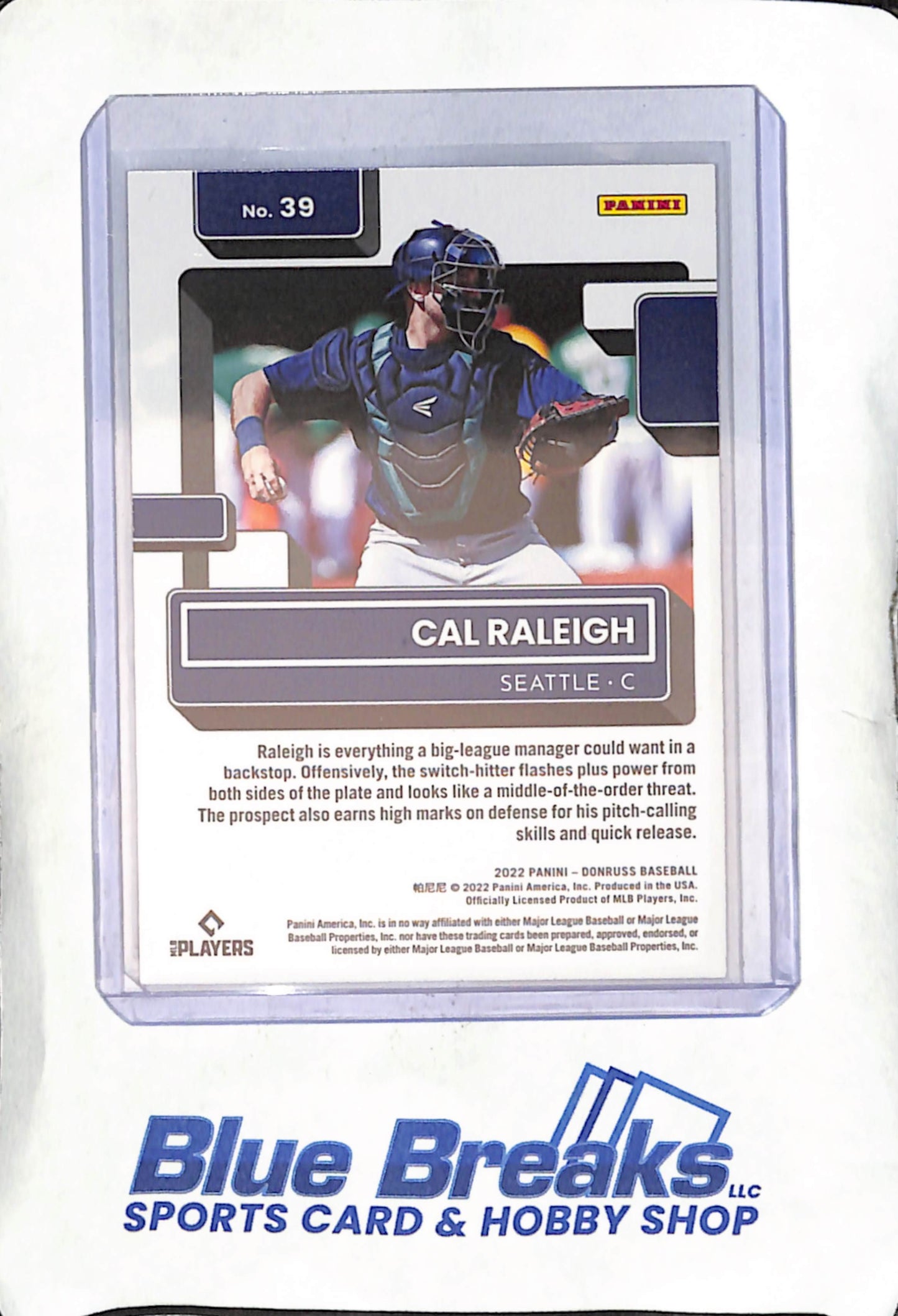 2022 Panini - Donruss - orange holo - Cal Raleigh - RC - #39 - baseball - Mariners