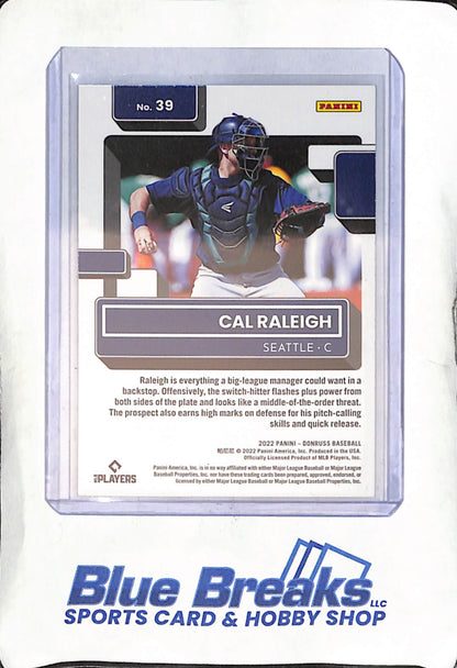 2022 Panini - Donruss - Orange Holo - Cal Raleigh - RC - #39 - baseball - Mariners