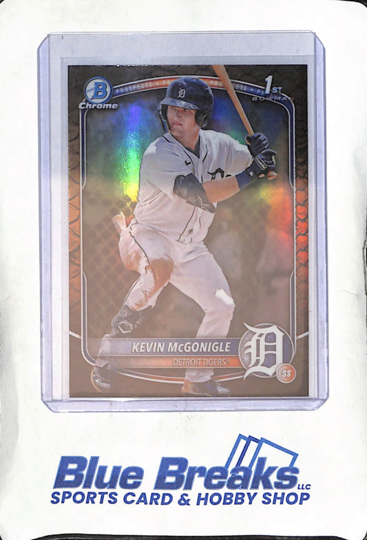 2025 Bowman Chrome - 1st Bowman - Reptilian - Kevin McGonigle - #BCP-79 - baseball - Detroit