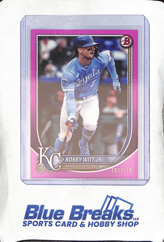 2025 Bowman - pink border - Bobby Witt Jr - 121/175 - #7 - baseball - Royals
