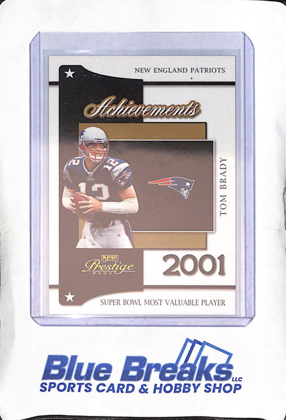2004 Donruss - Playoff Prestige - 2001 Achievements - Tom Brady - #A-8 - football - Patriots