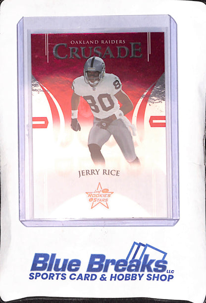 2004 Donruss - Leaf Rookies & Stars - Crusade - Jerry Rice - 0749/1250 - #C-14 - Raiders