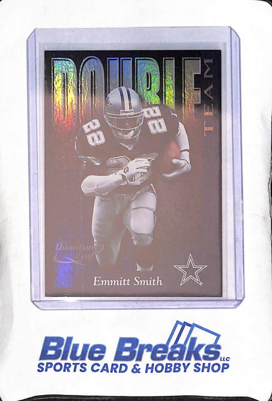 2000 Donruss - Quantum Leaf - Double Team - Emmitt Smith - Troy Aikman - 1082/1500 - #DT-17 - football - Cowboys