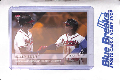 2018 Topps Now - Atlanta Braves Defeat the Washington Nationals - 9.14.18 - #PWB-64 - baseball - Braves