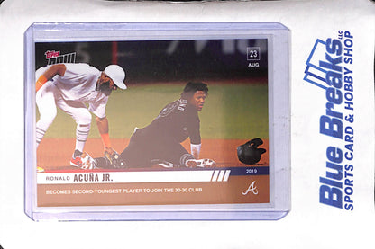 2019 Topps Now - Joins 30-30 Club - Ronald Acuna Jr - 8/23/19 - #739 - baseball - Braves
