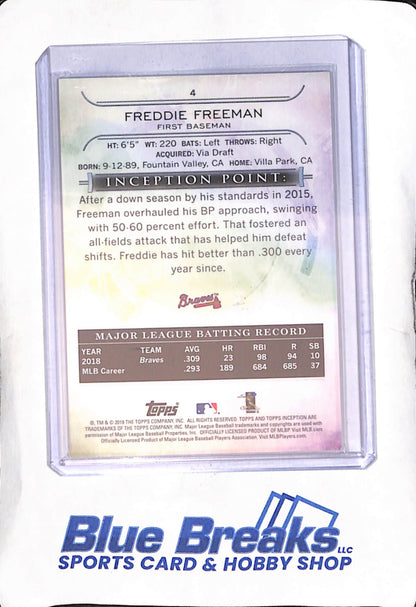 2019 Topps Inception - red - Freddie Freeman - 36/75 - #4 - baseball - Braves