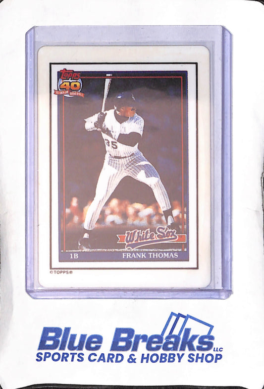 1992 R & N Sports Nostalgia - Topps - Frank Thomas - ceramic - limited /10221 - #79 - baseball - White Sox